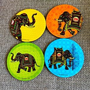 The Bombay Store Elephant Coaster set of 4